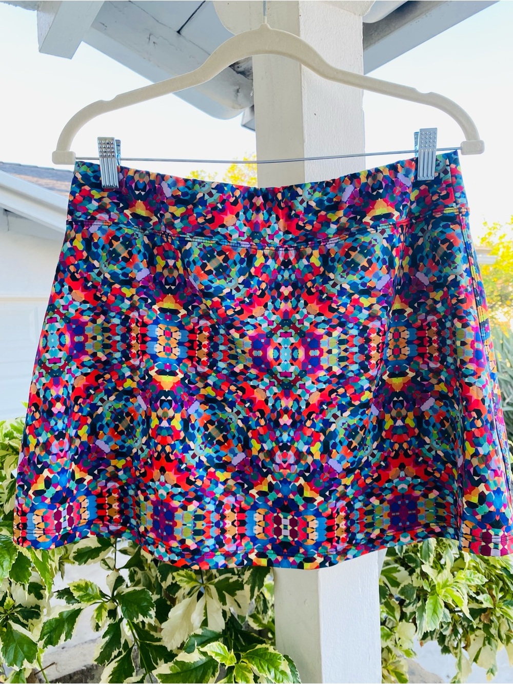 Smashgal Colorful Kaleidoscope Print Athletic Golf Tennis Skort L